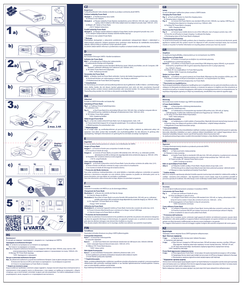 Página 1 del manual Manual de usuario Varta LCD 18200
