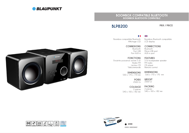 Page n°1 - Manuel utilisateur Blaupunkt BLP8200