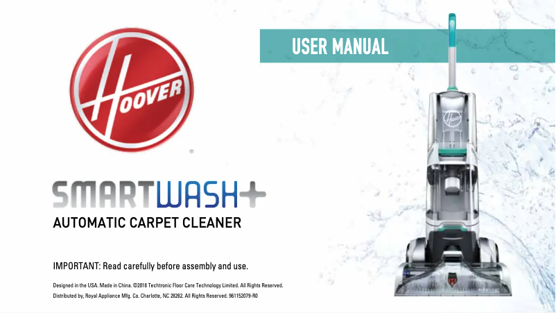 Page n°1 - Manuel utilisateur Hoover SmartWash Plus FH52000