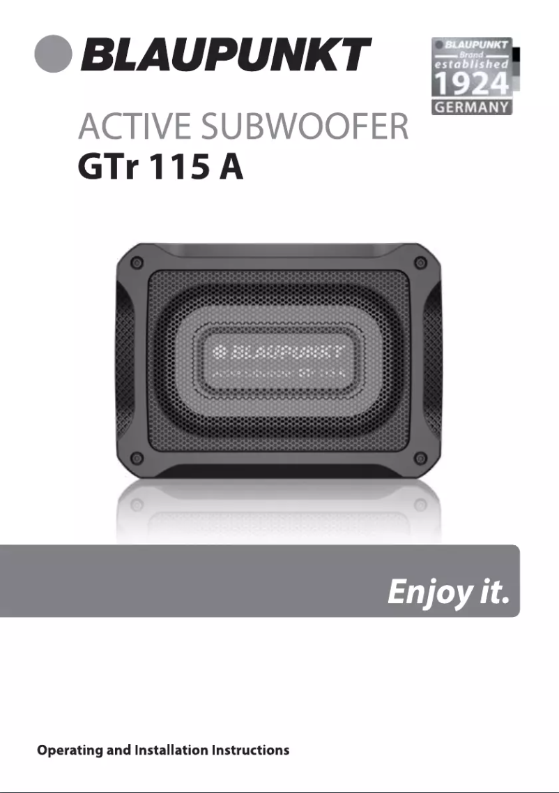 Image de la première page du manuel de l'appareil GTr 115 A