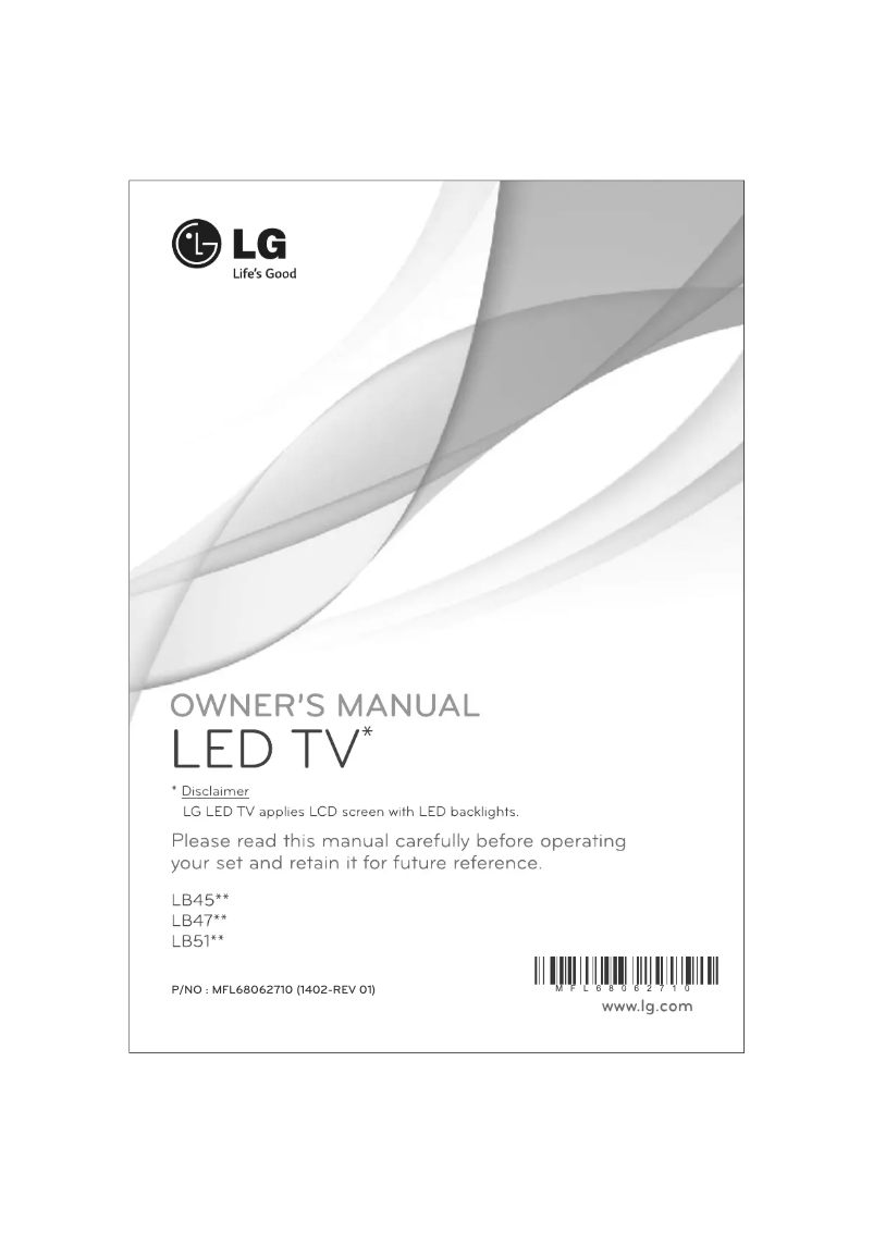 Page 1 of the manual User Manual LG 24LB454A