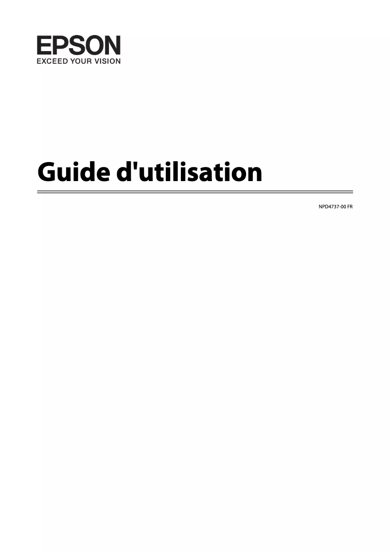 Page n°1 - Manuel utilisateur Epson Workforce M100