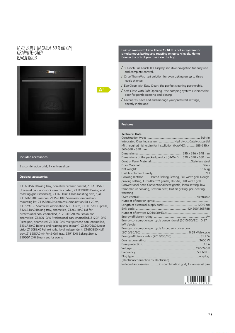 Image de la première page du manuel de l'appareil B24CR31G0B