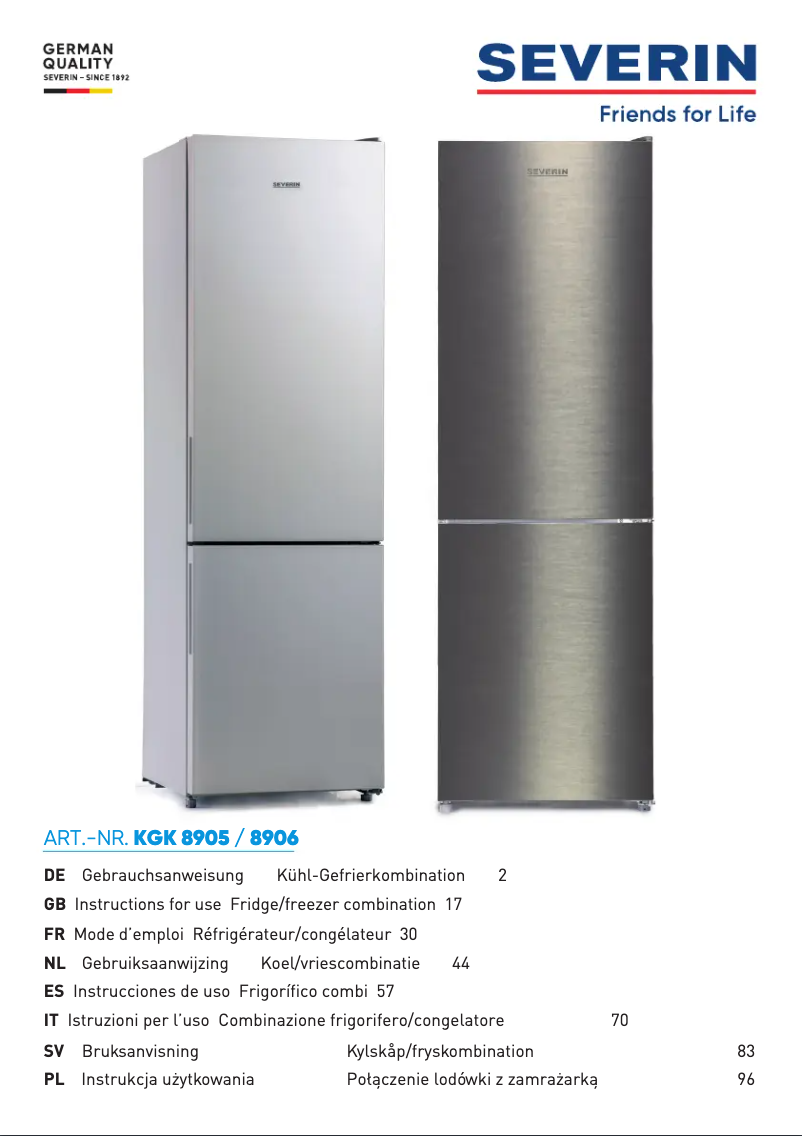 Image de la première page du manuel de l'appareil KGK 8906