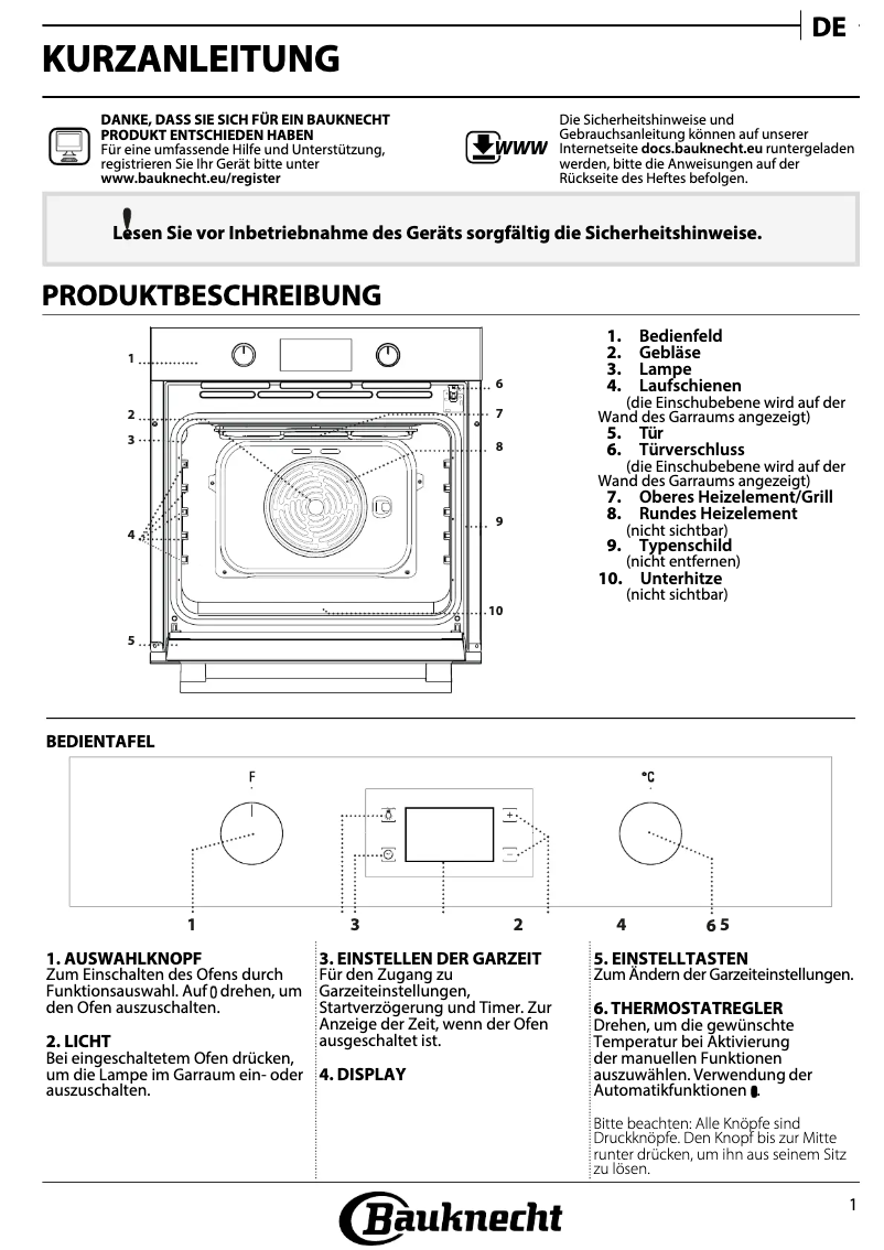 Image de la première page du manuel de l'appareil BAR2 KP8V2 IN