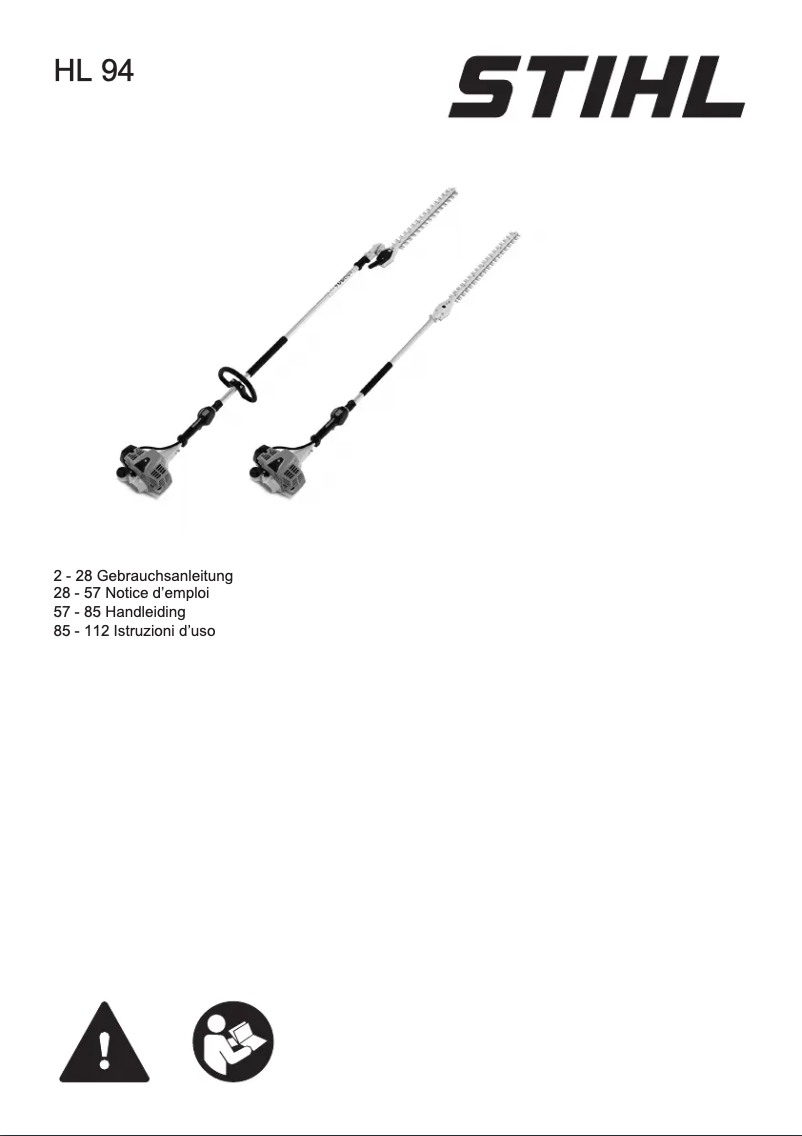 Page 1 de la notice Manuel utilisateur Stihl HL 94