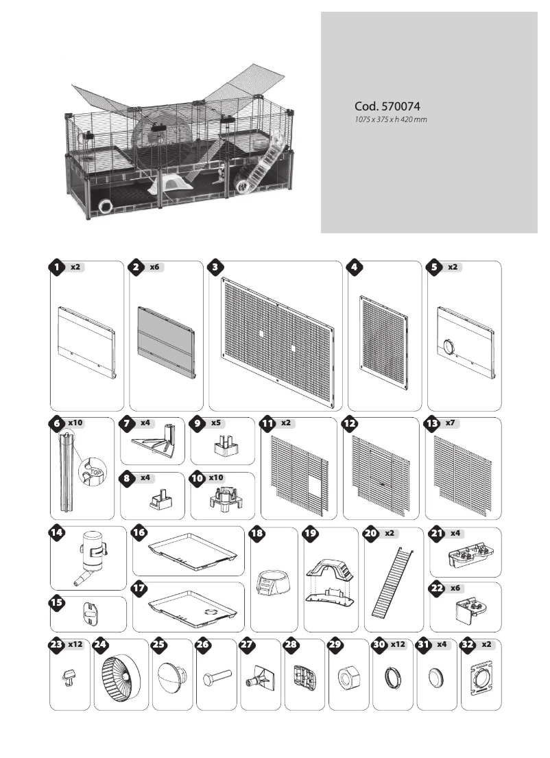 Image de la première page du manuel de l'appareil Multipla Hamster Large