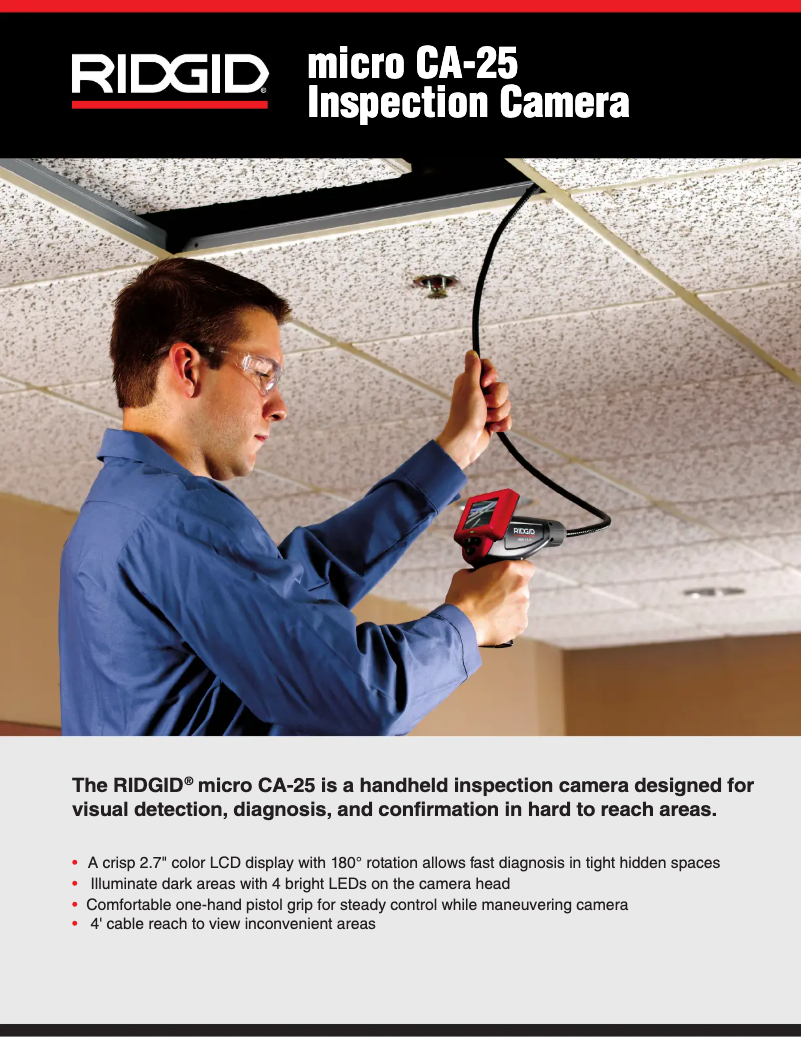 Página 1 del manual Catálogo Ridgid micro CA-25