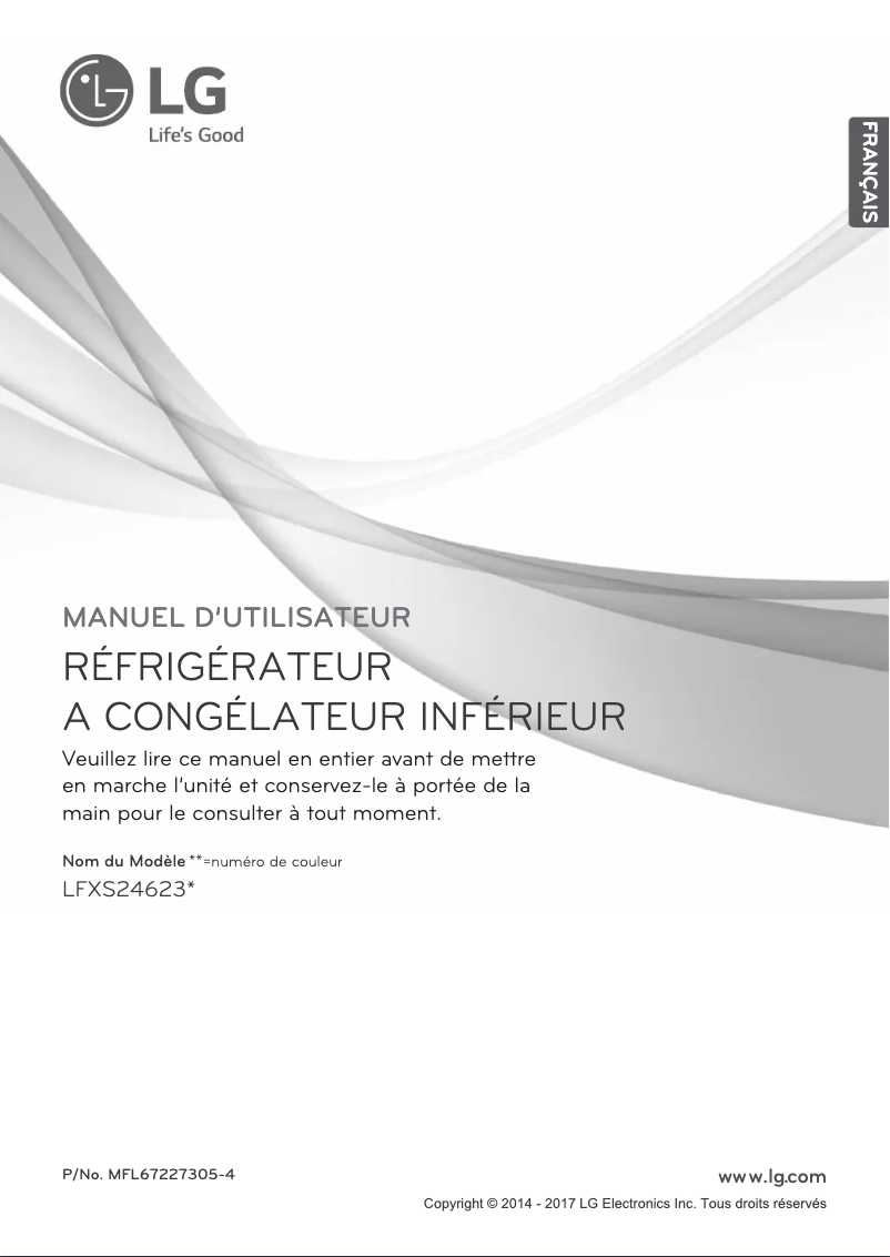 Image de la première page du manuel de l'appareil LFXS24623D