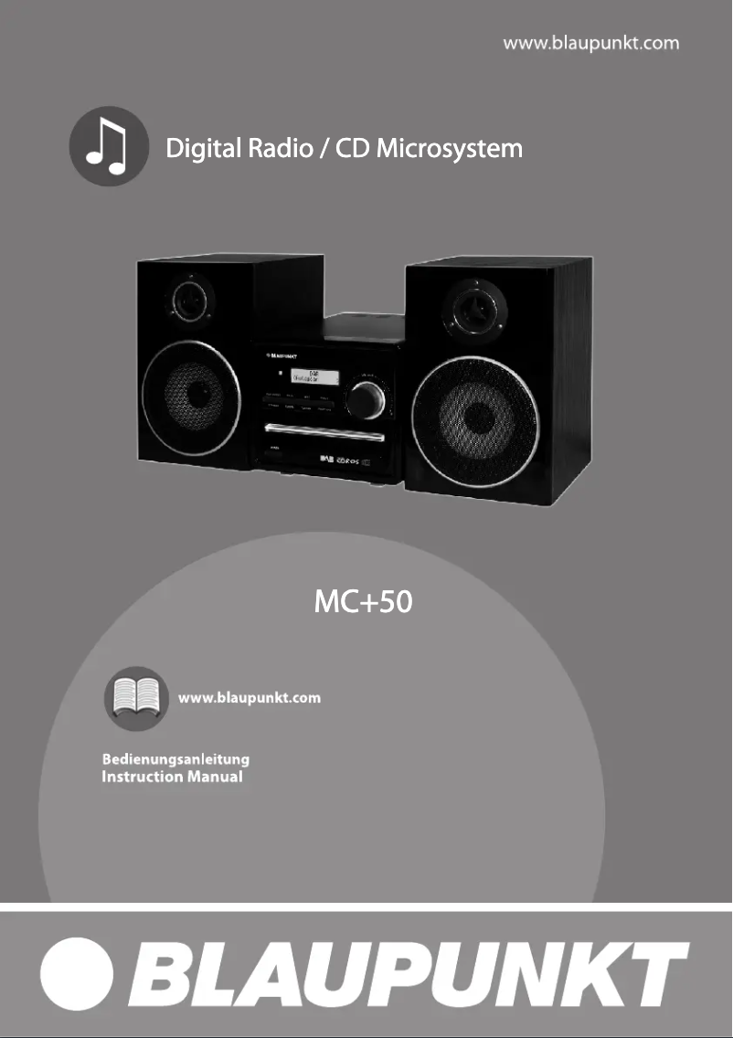 Page 1 de la notice Manuel utilisateur Blaupunkt MC-50