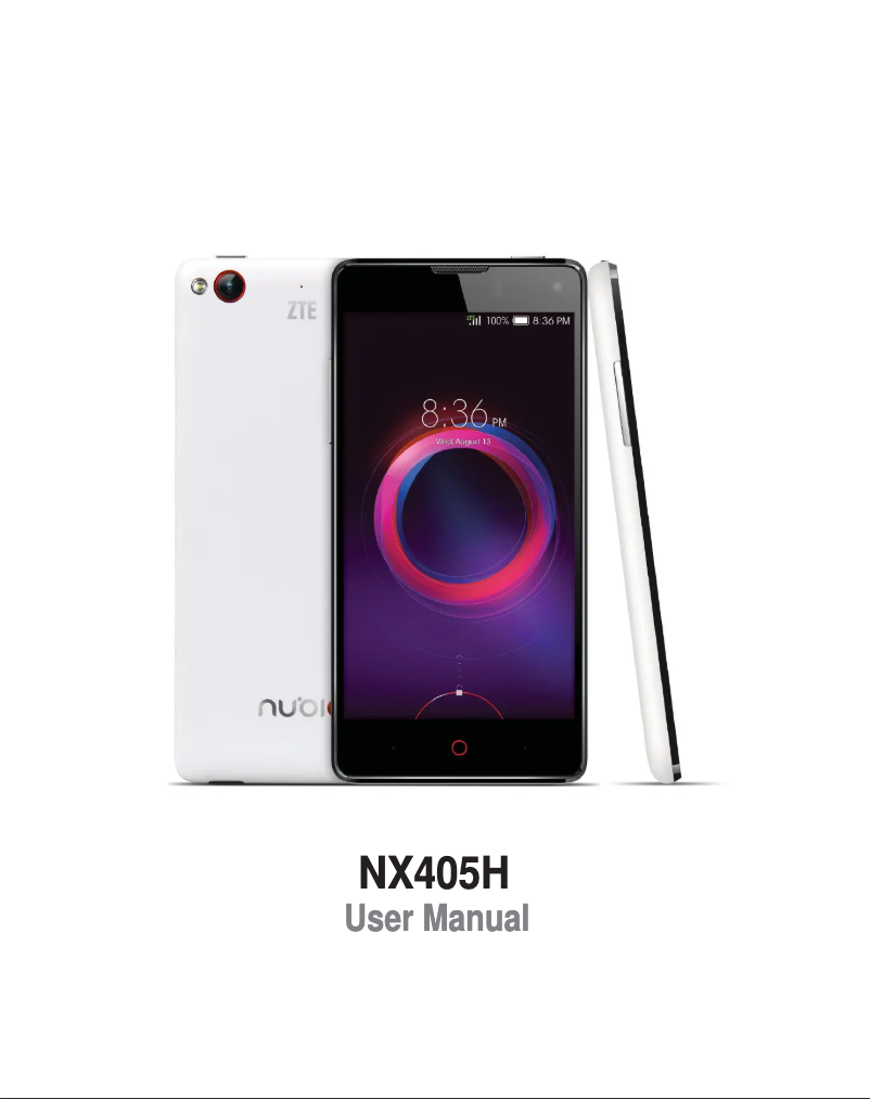 Page 1 de la notice Manuel utilisateur ZTE Nubia Z5S mini NX405H