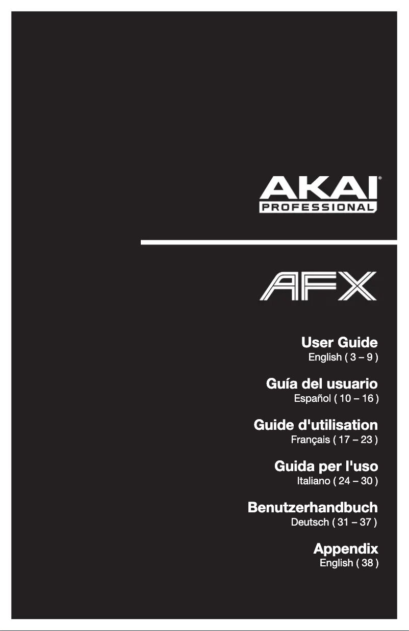 Page 1 de la notice Manuel utilisateur AKAI AFX