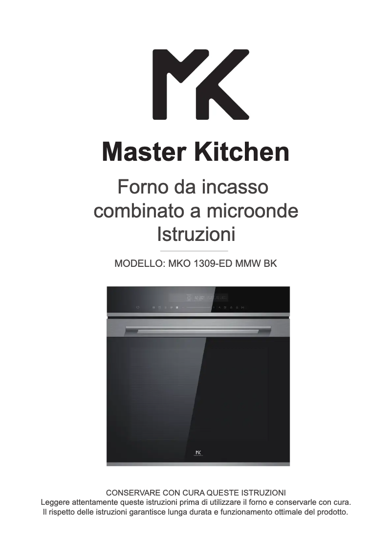 Page n°1 - Manuel utilisateur Master Kitchen MKO 1309-ED MMW BK