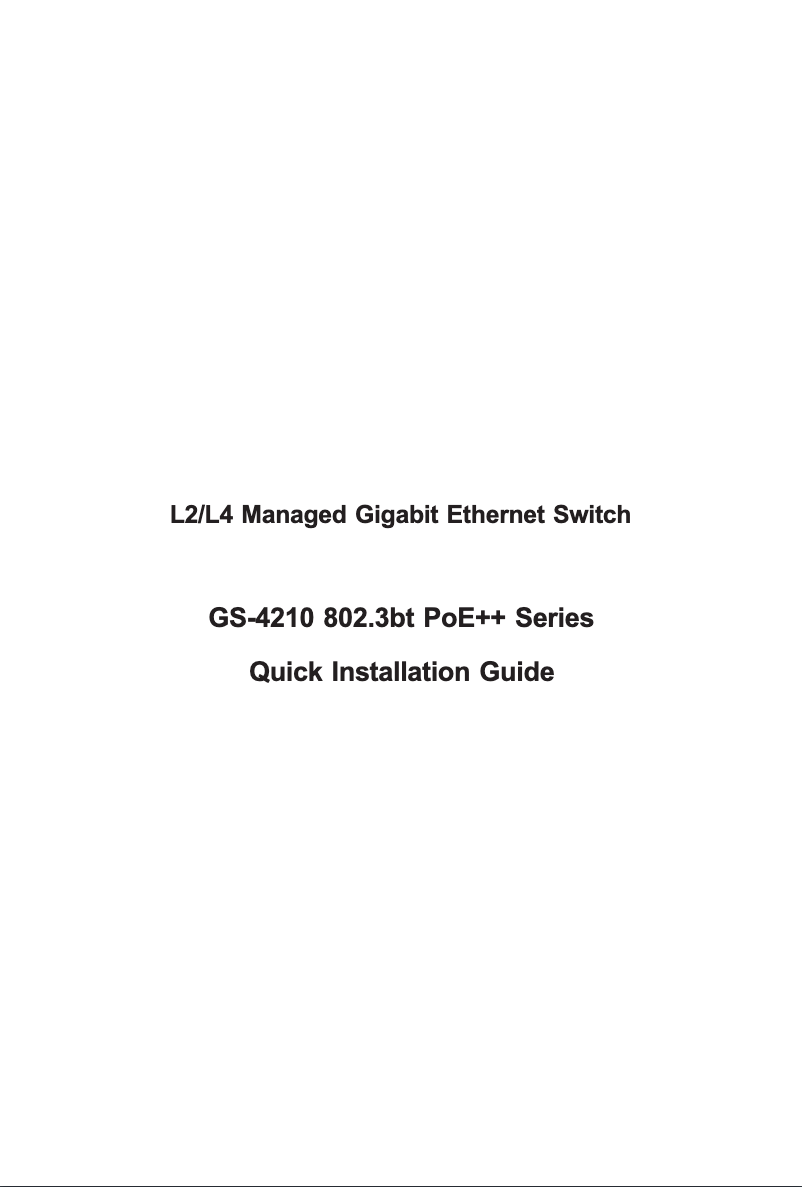 Page n°1 - Manuel utilisateur Planet GS-4210-24HP2C