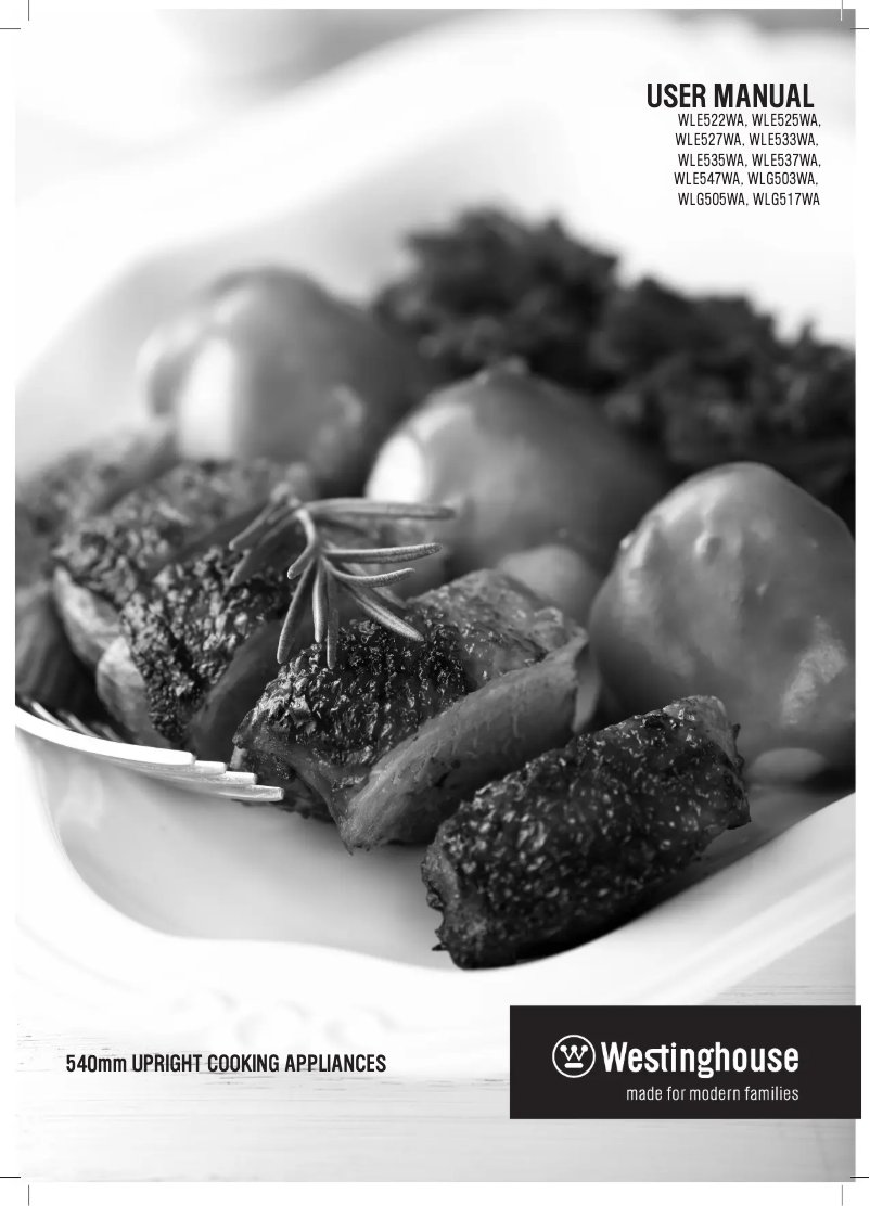 Page n°1 - Manuel utilisateur Westinghouse WLE522WA