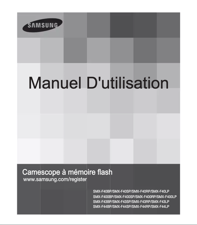 Page 1 de la notice Manuel utilisateur Samsung SMX-F44RP