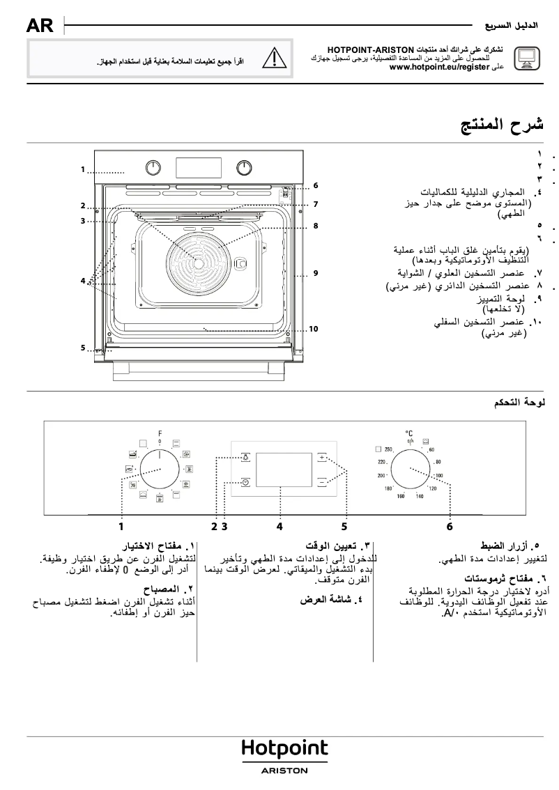 Page n°1 - Manuel d'utilisation et d'entretien Hotpoint FA2 840 P IX HA