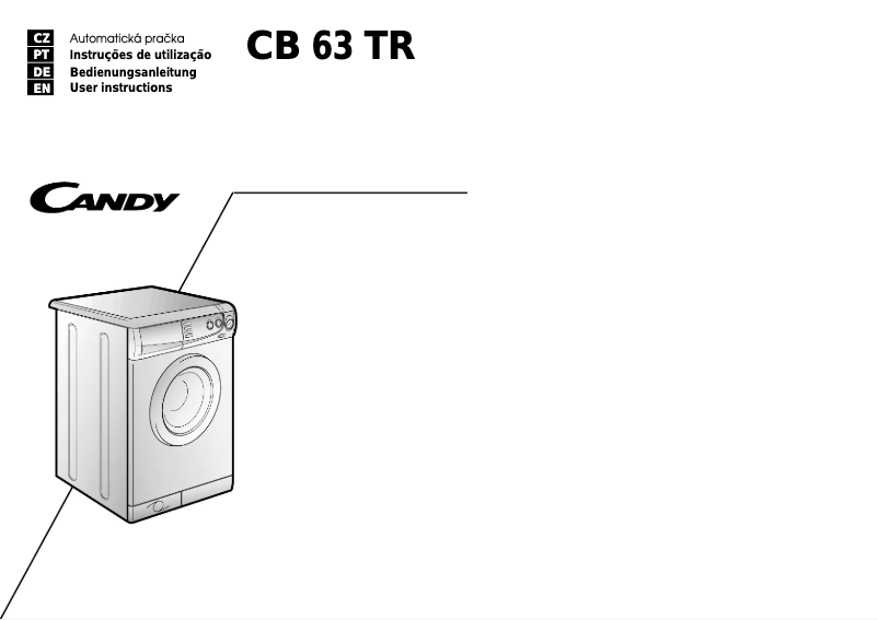 Page 1 de la notice Manuel utilisateur Candy LB CB 63 TR