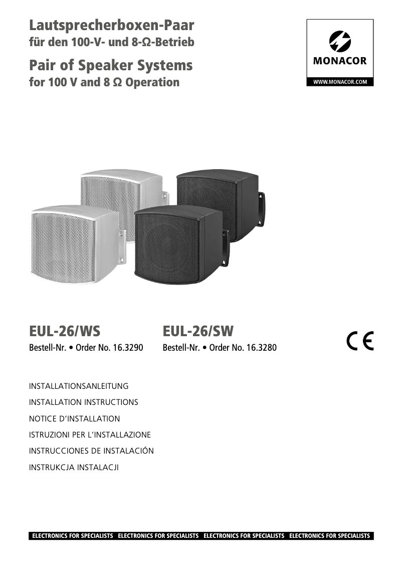 Image de la première page du manuel de l'appareil EUL-26/SW