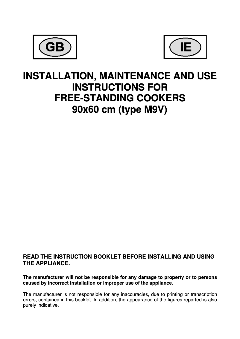 Image de la première page du manuel de l'appareil A90 5 MFE XE CR