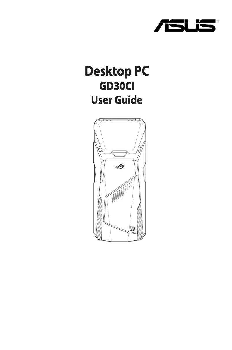 Page 1 de la notice Manuel utilisateur Asus ROG GD30CI