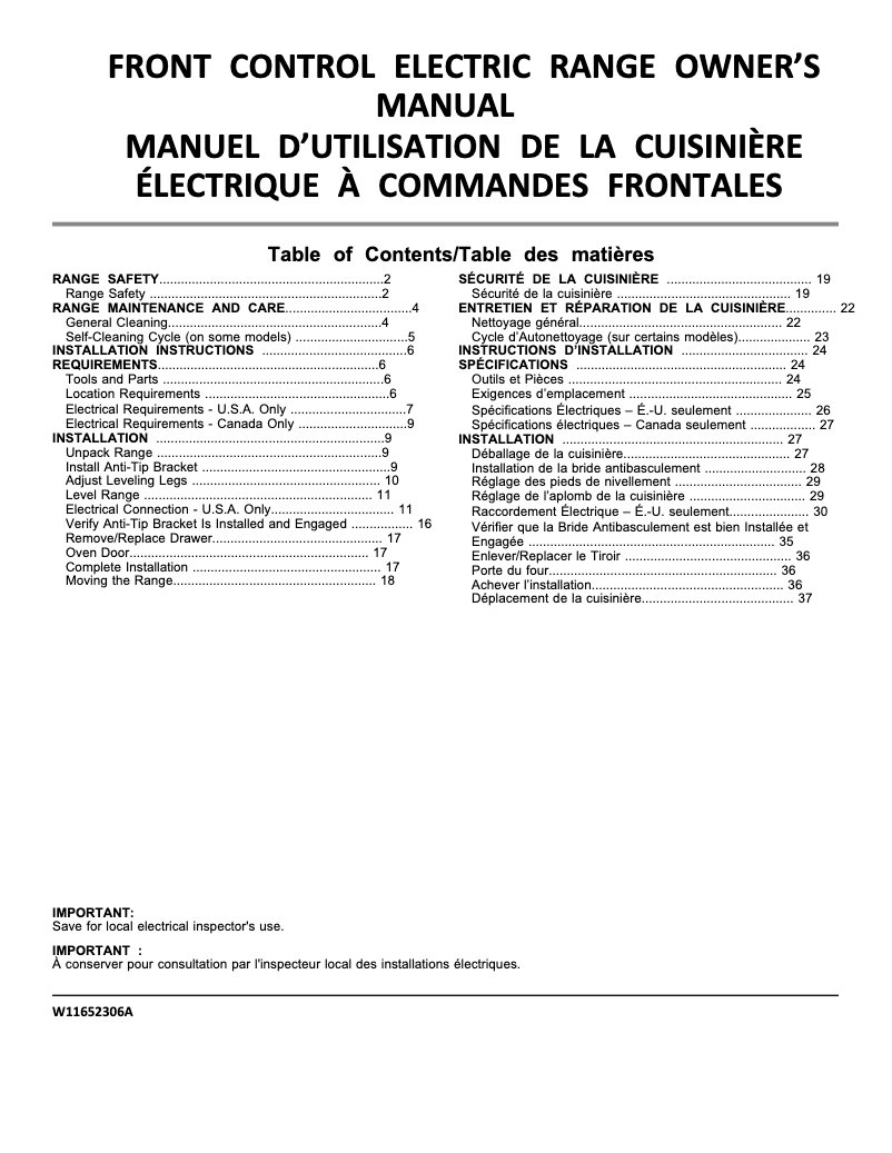 Página 1 del manual Manual de usuario Whirlpool WEC310S0LB