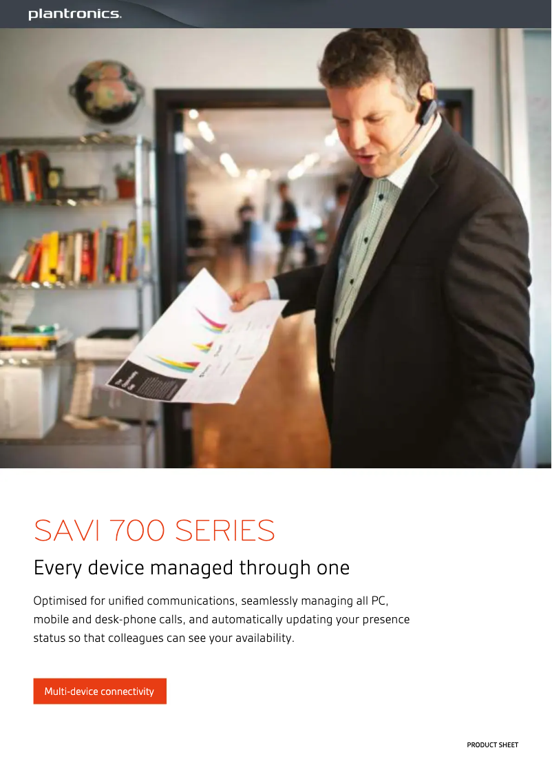 Página 1 del manual Manual de usuario Plantronics Savi W740