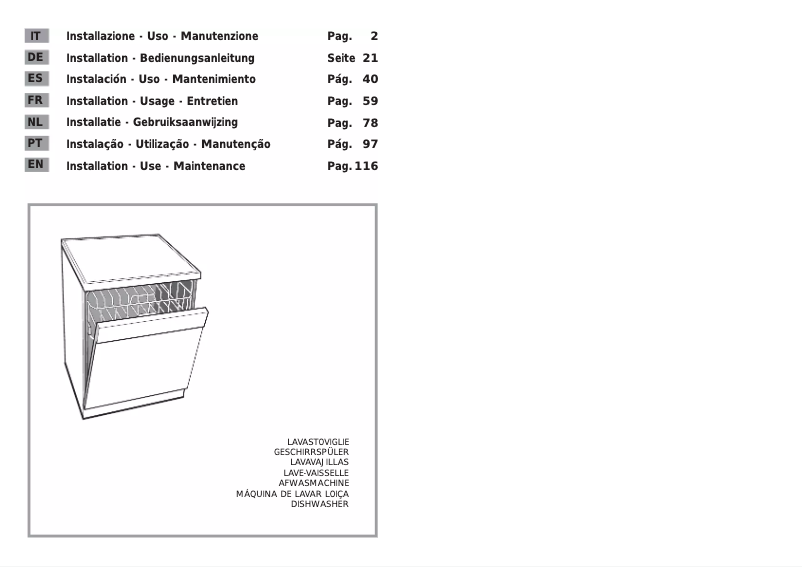 Page n°1 - Manuel utilisateur Candy CDF 322 AX