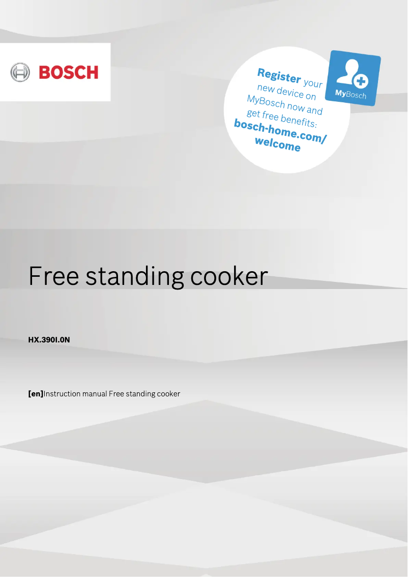 Page 1 of the manual User Manual Bosch HXR390I50N