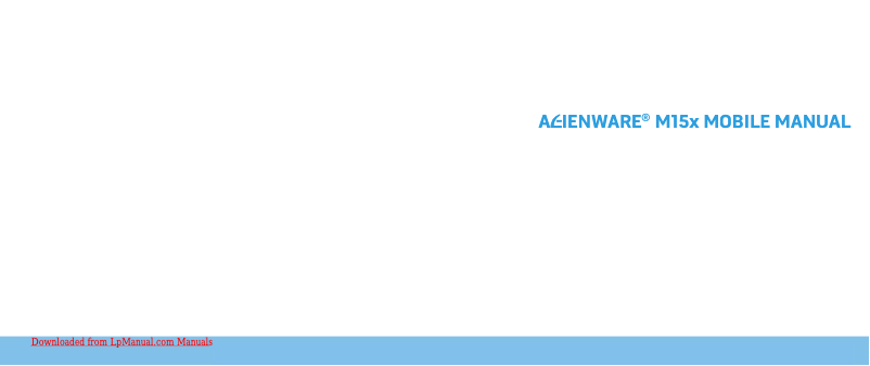 Image de la première page du manuel de l'appareil M15x Mobile