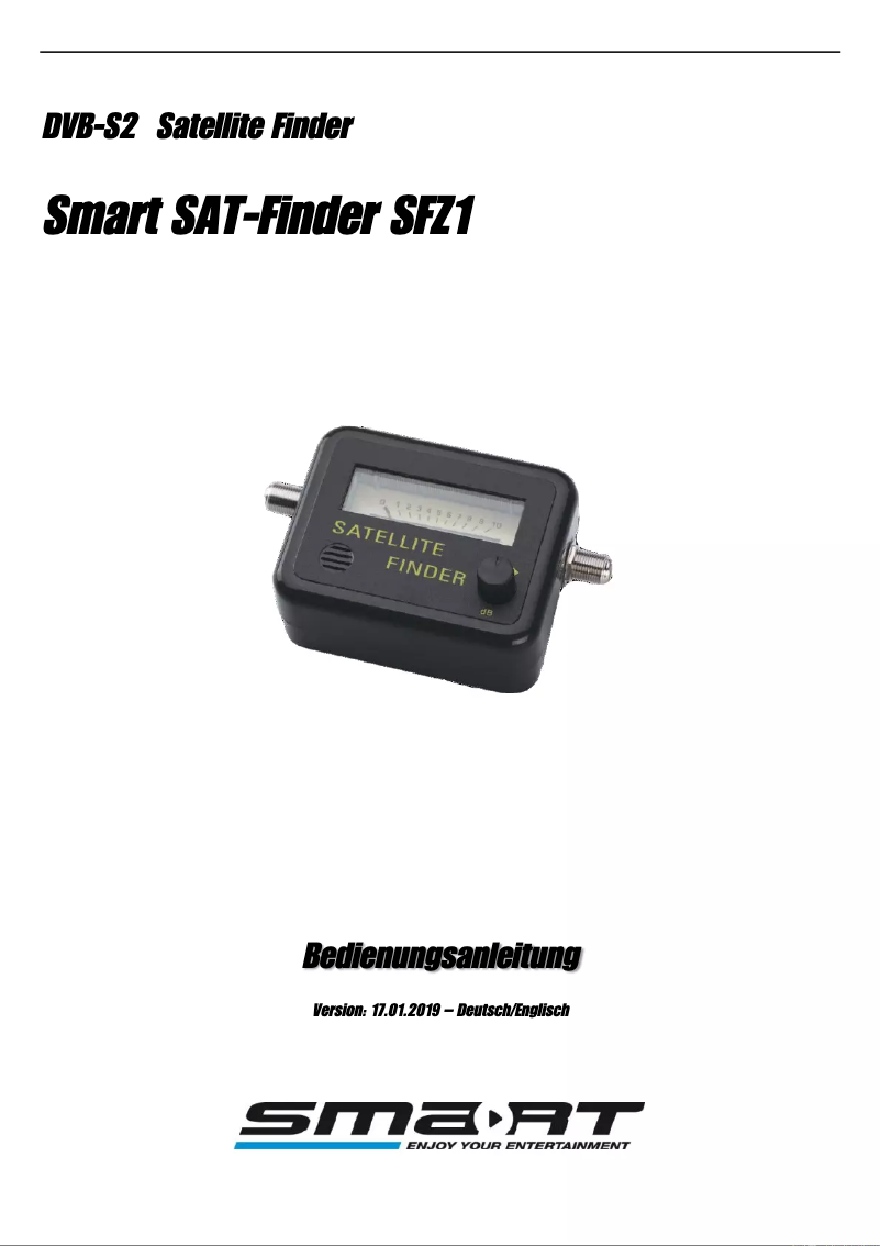 Page 1 de la notice Manuel utilisateur Smart SFZ1