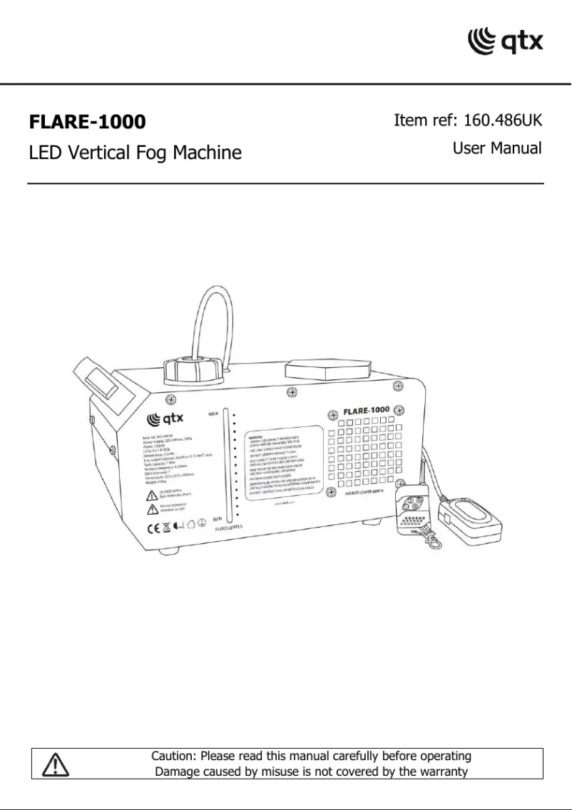 Page 1 de la notice Manuel utilisateur Qtx FLARE-1000