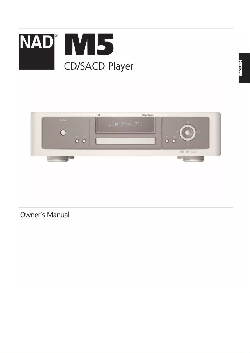 Page 1 de la notice Manuel utilisateur NAD M5