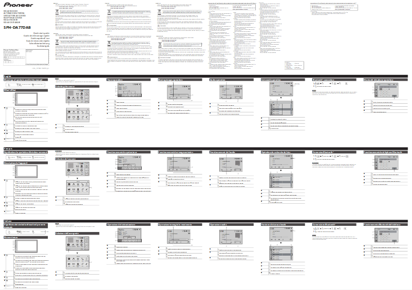 Page 1 de la notice unknown Pioneer SPH-DA77DAB