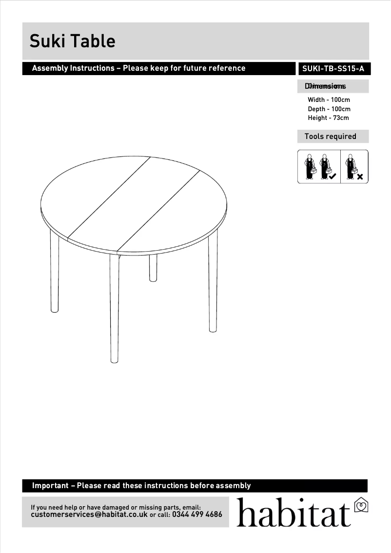 Image de la première page du manuel de l'appareil Suki