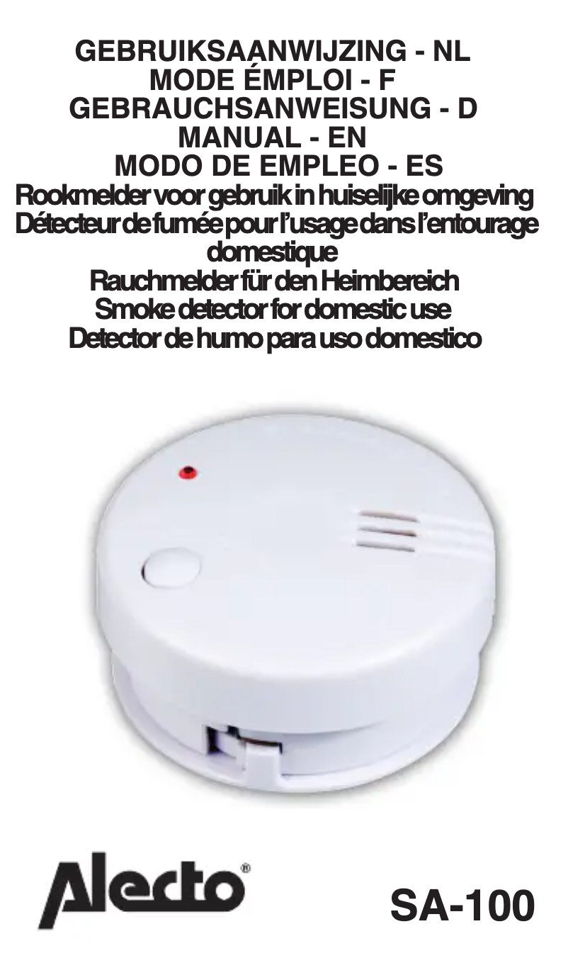 Page n°1 - Manuel utilisateur Alecto BPB18