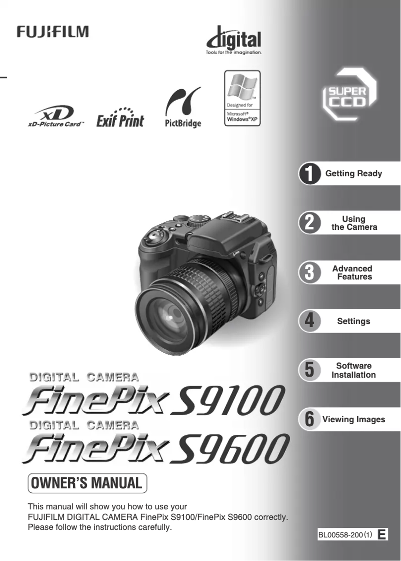 Page 1 de la notice Manuel utilisateur Fujifilm FinePix S9100