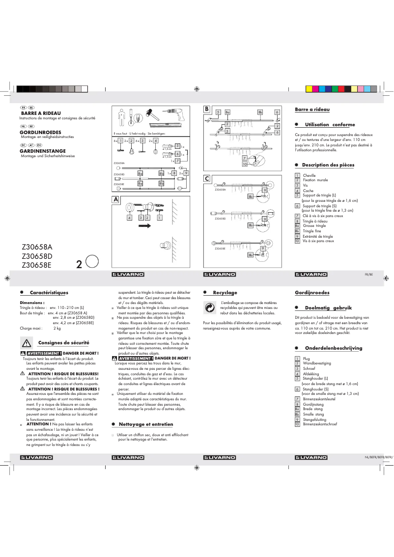 Image de la première page du manuel de l'appareil Z30658A