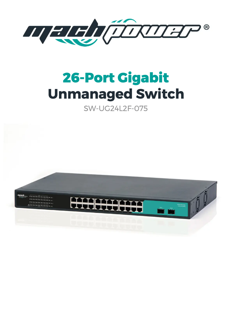 Page 1 de la notice Manuel utilisateur Mach Power SW-UG24L2F-075