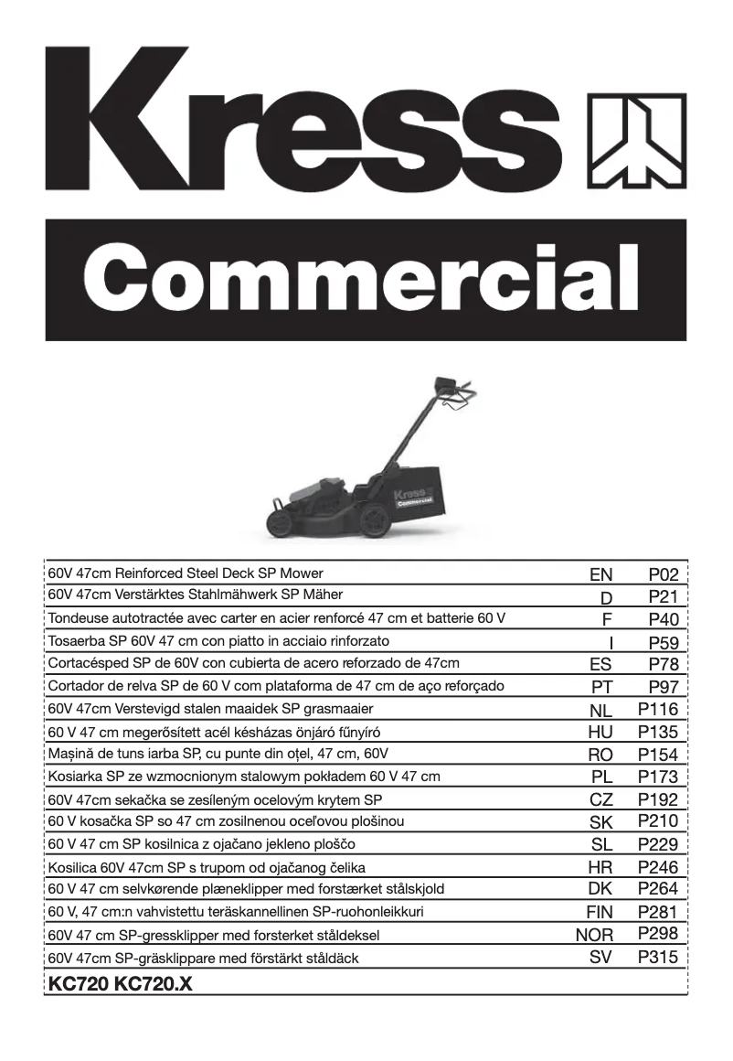 Page n°1 - Manuel utilisateur Kress KC720.9