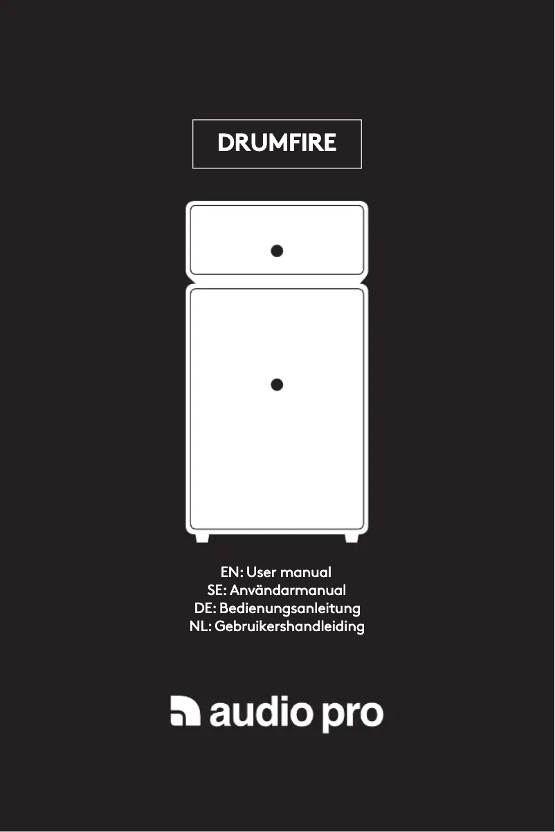 Page 1 de la notice Manuel utilisateur Audio Pro Drumfire