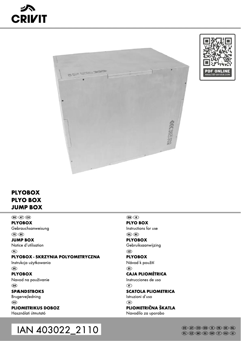 Image de la première page du manuel de l'appareil IAN 403022