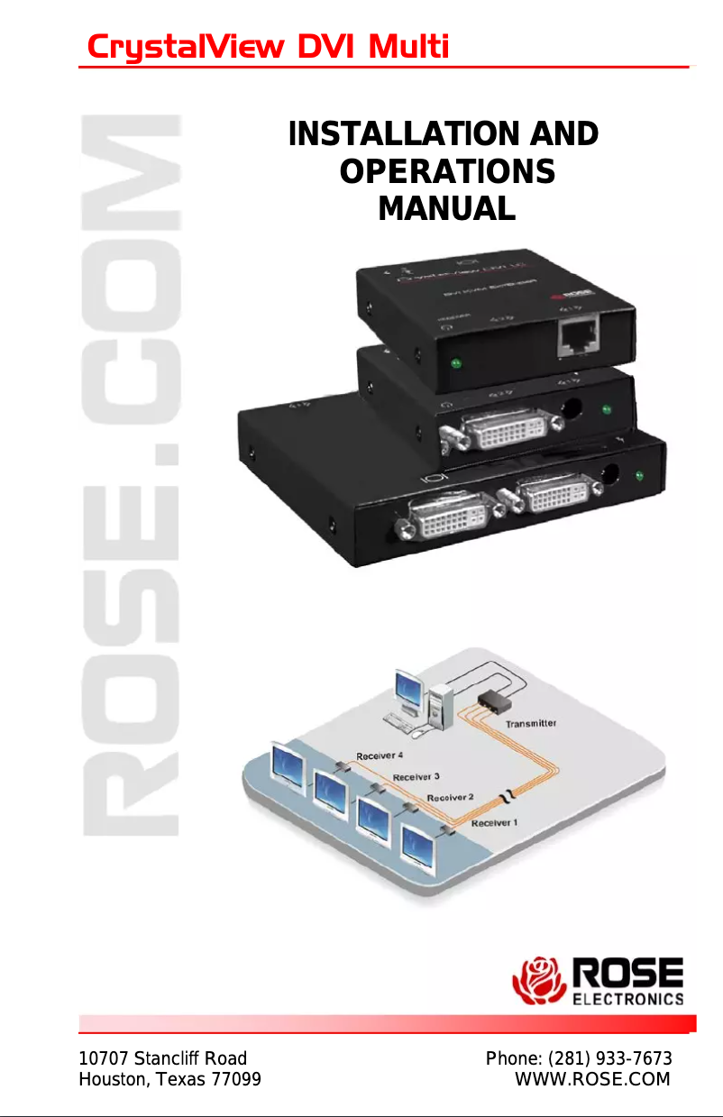 Page n°1 - Manuel utilisateur Rose CRK-24DLC