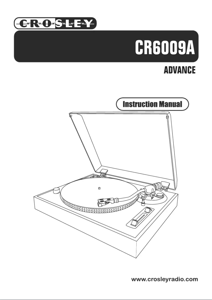 Page 1 de la notice Manuel utilisateur Crosley CR6009A Advance