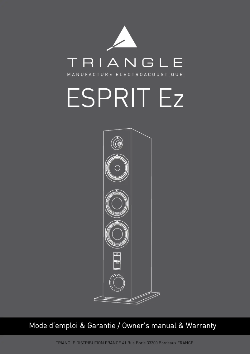 Image de la première page du manuel de l'appareil Esprit Australe Ez