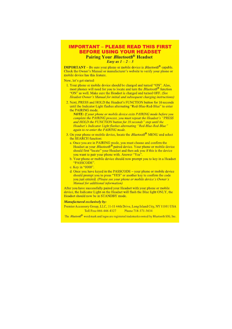 Page n°1 - Manuel utilisateur PowerCam MT-BT02