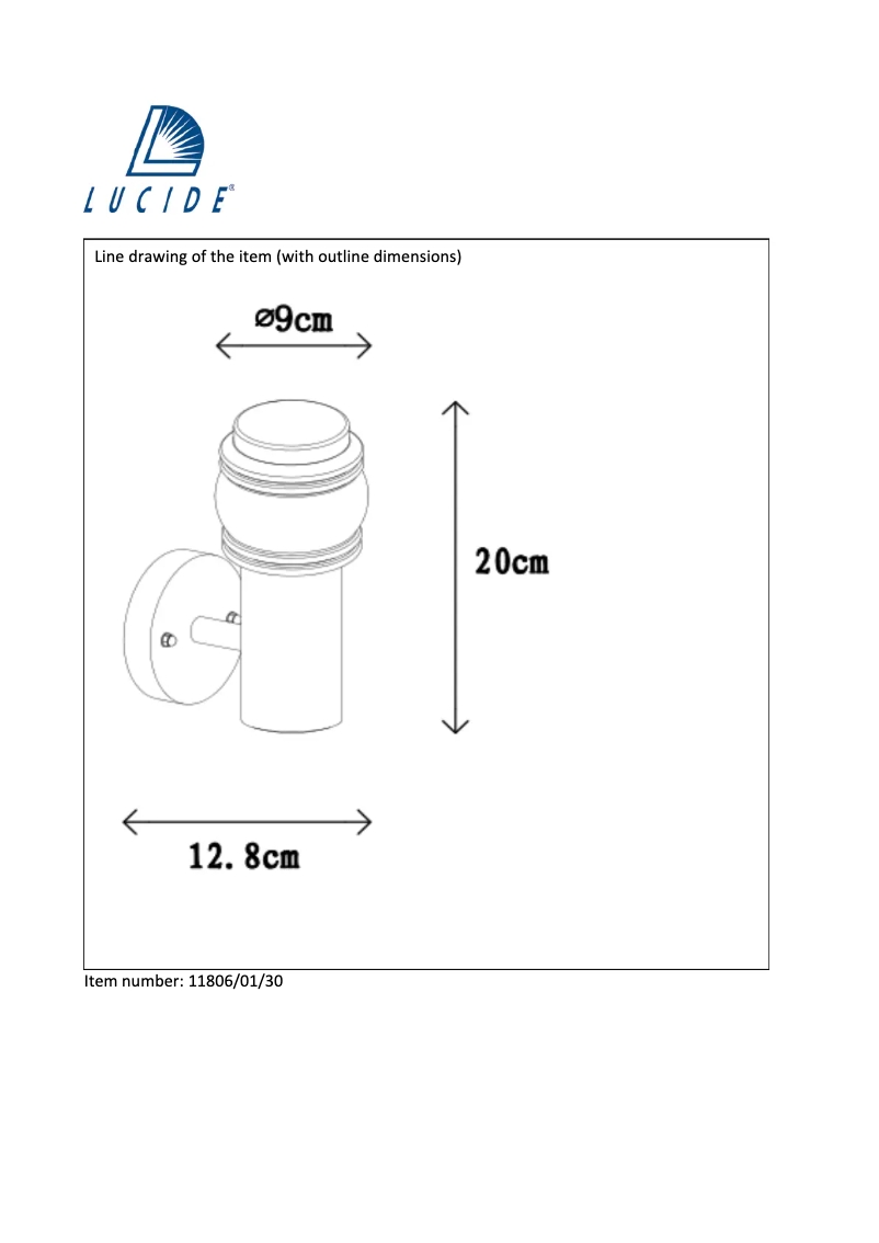 Page 1 de la notice Manuel utilisateur Lucide Mirane 11806/01/30