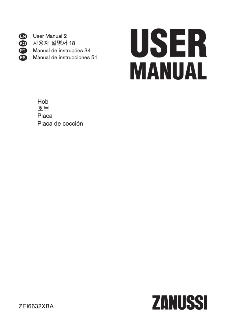 Page n°1 - Manuel utilisateur Zanussi ZEI6632XBA