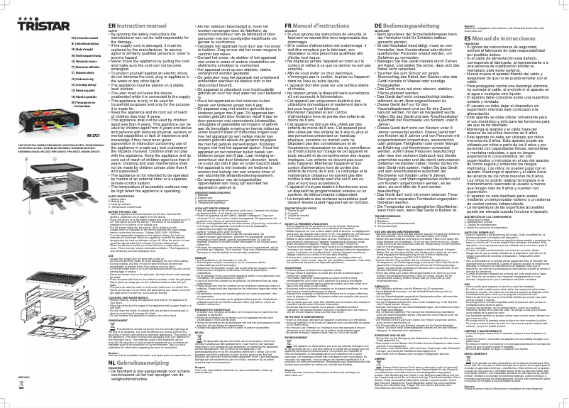 Page n°1 - Manuel utilisateur TriStar RA-2721