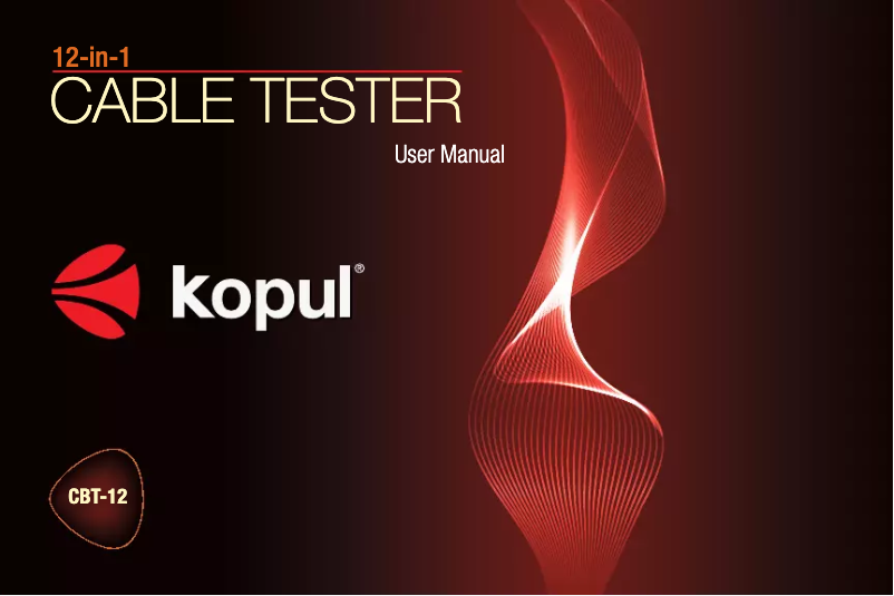 Page 1 de la notice Manuel utilisateur Kopul CBT-12